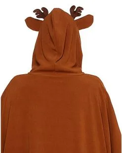 Spirit Halloween Adult Faux Fur Deer Poncho -Spooky Costume Store 01358878 c