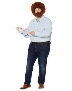 Spirit Halloween Adult Bob Ross Costume - Firefly -Spooky Costume Store 01369651 c