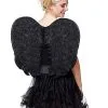 Spirit Halloween Black Velvet Angel Wings -Spooky Costume Store 01375542 a