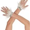 Spirit Halloween White Faux Feather Angel Gloves -Spooky Costume Store 01375658 a