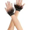 Spirit Halloween Black Faux Feather Raven Gloves