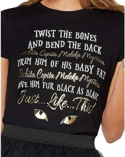 Spirit Halloween Twisted Bones Binx Spell T Shirt - Hocus Pocus -Spooky Costume Store 01383702 c