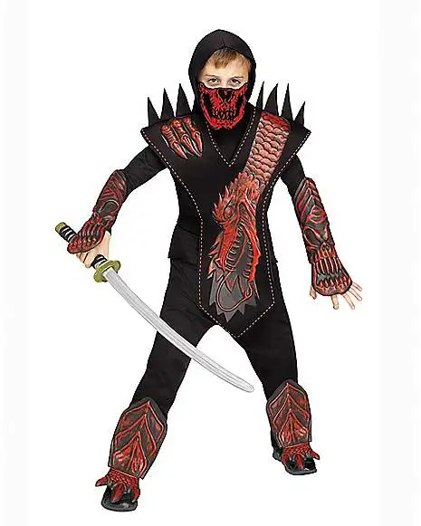 Spirit Halloween Kids Skull Dragon Ninja Costume 4 Spirit Halloween Kids Skull Dragon Ninja Costume - Image 2