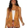 Spirit Halloween Fringed Hippie Vest -Spooky Costume Store 01386788 a