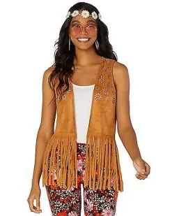 Spirit Halloween Fringed Hippie Vest