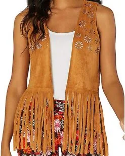Spirit Halloween Fringed Hippie Vest -Spooky Costume Store 01386788 d