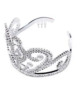 Spirit Halloween Silver Tiara 7 Spirit Halloween Silver Tiara -Spooky Costume Store 01389527 c