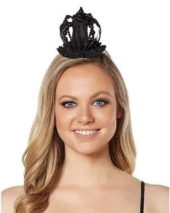 Spirit Halloween Black Queen Crown Fascinator