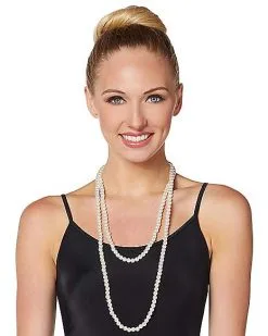 Spirit Halloween Faux Pearl Necklace -Spooky Costume Store 01389675 c