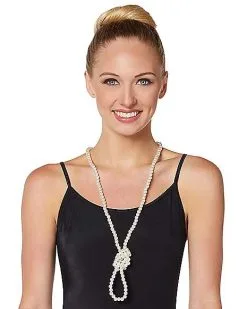Spirit Halloween Faux Pearl Necklace -Spooky Costume Store 01389675 d