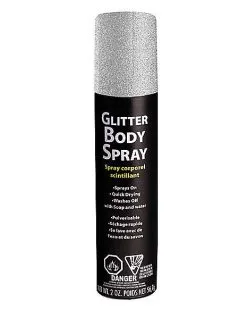 Spirit Halloween Silver Glitter Body Spray
