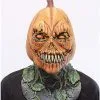 Spirit Halloween Possessed Pumpkin Full Mask -Spooky Costume Store 01390087 a