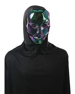 Spirit Halloween Iridescent Metallic Hooded Mask