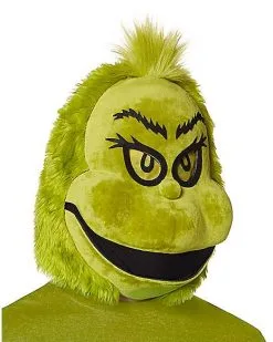 Spirit Halloween Moving Mouth The Grinch Full Mask - Dr. Seuss -Spooky Costume Store 01391499 c