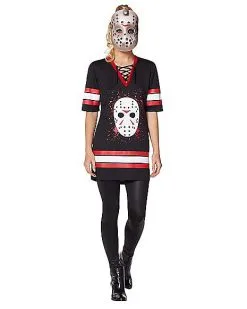 Spirit Halloween Adult Jason Voorhees Hockey Dress – Friday The 13th -Spooky Costume Store 01392695 d
