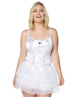 Spirit Halloween Front Lace-Up Corset - White 11 Spirit Halloween Front Lace-Up Corset - White -Spooky Costume Store 01394600 a