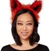 Spirit Halloween Faux Fur Fox Ear Headband 2 Spirit Halloween Faux Fur Fox Ear Headband -Spooky Costume Store 01401025 a