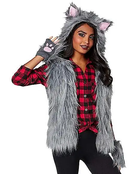 Spirit Halloween Adult Faux Fur Wolf Vest 3 Spirit Halloween Adult Faux Fur Wolf Vest