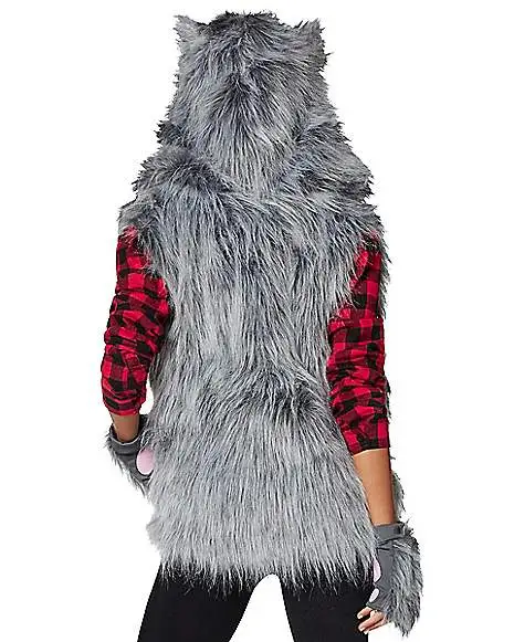 Spirit Halloween Adult Faux Fur Wolf Vest 4 Spirit Halloween Adult Faux Fur Wolf Vest - Image 2