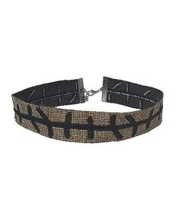 Spirit Halloween Burlap Scarecrow Choker Necklace