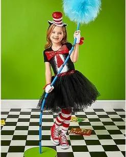 Spirit Halloween Kids Cat In The Hat Dress Costume - Dr. Seuss