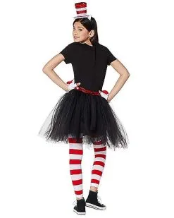 Spirit Halloween Kids Cat In The Hat Dress Costume - Dr. Seuss -Spooky Costume Store 01406982 c