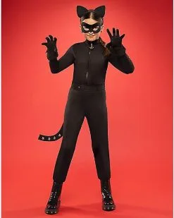 Spirit Halloween Kids Cat Noir Costume - Miraculous Ladybug -Spooky Costume Store 01407485 f
