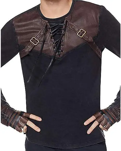 Spirit Halloween Lace Up Steampunk Shirt 5 Spirit Halloween Lace Up Steampunk Shirt - Image 3