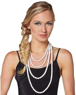 Spirit Halloween Faux Pearl Mermaid Necklace -Spooky Costume Store 01413715 c