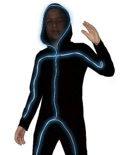 Spirit Halloween Kids Light Up EL Wire Stick Figure Costume -Spooky Costume Store 01414978 c