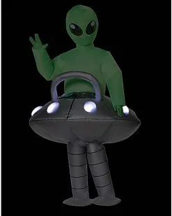 Spirit Halloween Kids Light Up Alien UFO Inflatable Costume -Spooky Costume Store 01416130 c