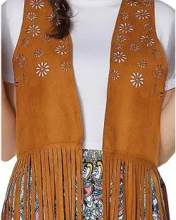 Spirit Halloween Fringed Hippie Vest -Spooky Costume Store 01425743 b
