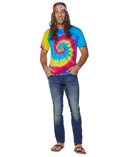 Spirit Halloween '60s Tie Dye T Shirt -Spooky Costume Store 01426923 c