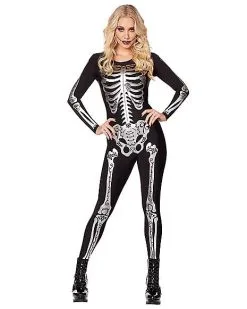 Spirit Halloween Adult Skeleton Catsuit