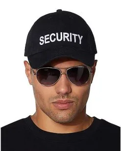 Spirit Halloween Black Security Hat