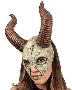 Spirit Halloween Voodoo Horn Half Mask -Spooky Costume Store 01433622 c