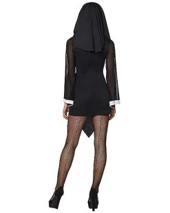 Spirit Halloween Adult Twisted Sister Sexy Nun Costume -Spooky Costume Store 01434745 d