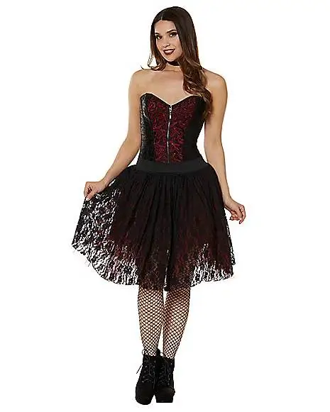 Spirit Halloween Victorian Vampire Layered Skirt 5 Spirit Halloween Victorian Vampire Layered Skirt - Image 3