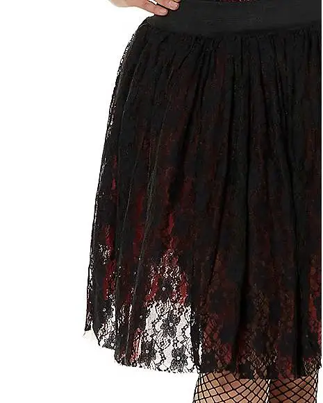 Spirit Halloween Victorian Vampire Layered Skirt 6 Spirit Halloween Victorian Vampire Layered Skirt - Image 4