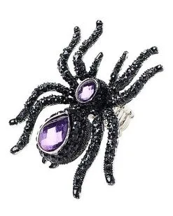 Spirit Halloween Purple Gem Spider Ring