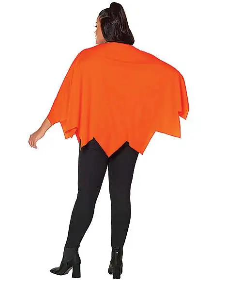 Spirit Halloween Adult Pumpkin Poncho 4 Spirit Halloween Adult Pumpkin Poncho - Image 2