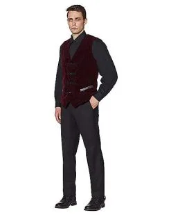 Spirit Halloween Velvet Victorian Vampire Vest 8 Spirit Halloween Velvet Victorian Vampire Vest -Spooky Costume Store 01437722 c