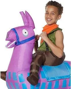 Spirit Halloween Boys Giddy Up Inflatable Costume - Fortnite -Spooky Costume Store 01442144 c