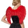 Spirit Halloween Red Feather Devil Wings -Spooky Costume Store 01443753 a