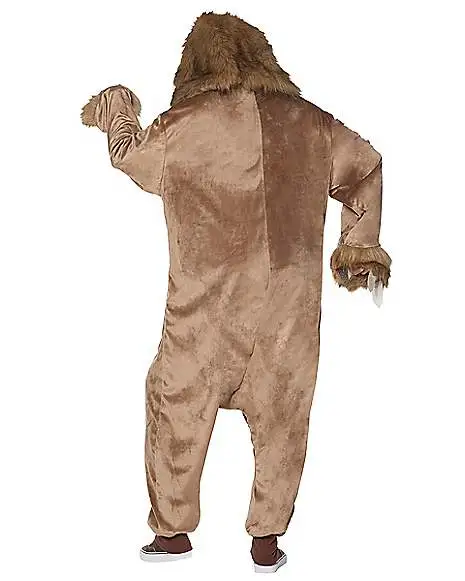 Spirit Halloween Adult Faux Fur Sloth Union Suit 5 Spirit Halloween Adult Faux Fur Sloth Union Suit - Image 3