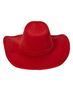 Spirit Halloween Red Western Cowboy Hat -Spooky Costume Store 01452903 c