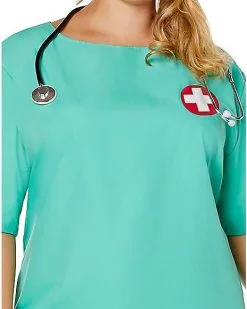Spirit Halloween Adult ER Surgeon Plus Size Costume -Spooky Costume Store 01463249 f