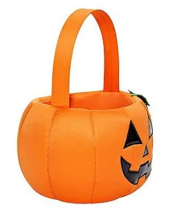 Spirit Halloween Light-Up Pumpkin Plush Treat Bucket 8 Spirit Halloween Light-Up Pumpkin Plush Treat Bucket -Spooky Costume Store 01466705 c
