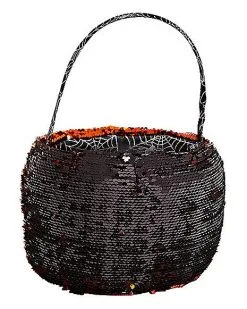Spirit Halloween Reversible Sequin Plush Treat Bucket -Spooky Costume Store 01466754 c