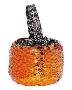 Spirit Halloween Reversible Sequin Plush Treat Bucket -Spooky Costume Store 01466754 d